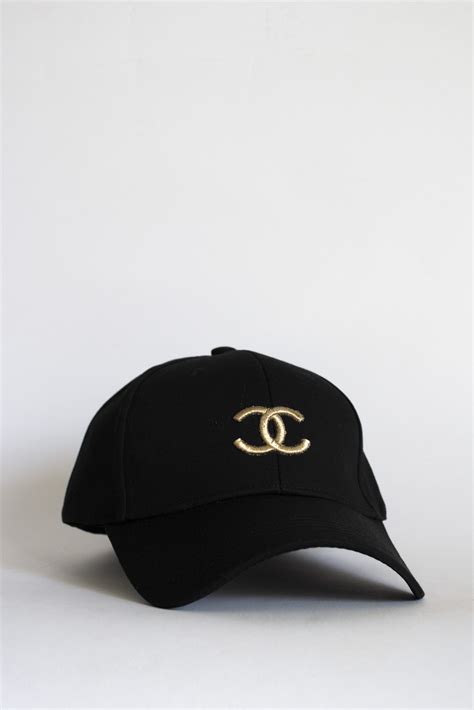 chanel baseball cap black|Chanel inspired baseball cap.